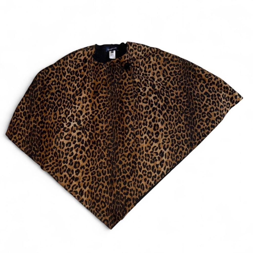 Jones New York Animal Print Wool Cape